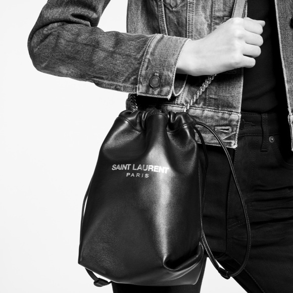 Saint Laurent Handbags - Saint Laurent Drawstring Bucket Teddy Bag